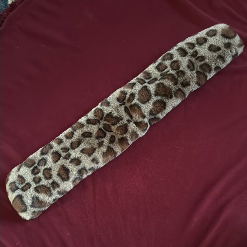 Chico's Gold and Brown Faux Fur Collar